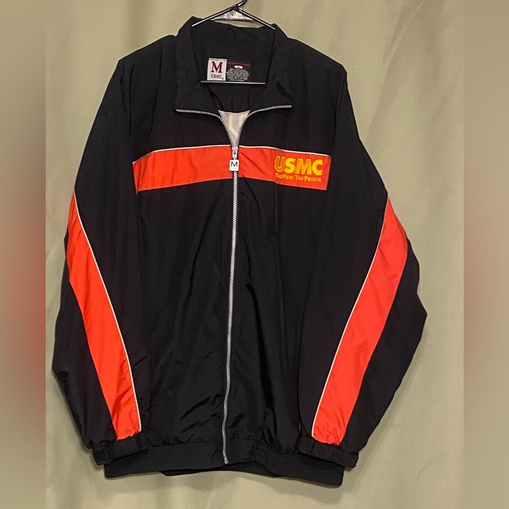 US Marines Morale/Warm Up Windbreaker Jacket The Few The Proud Embroidered XL